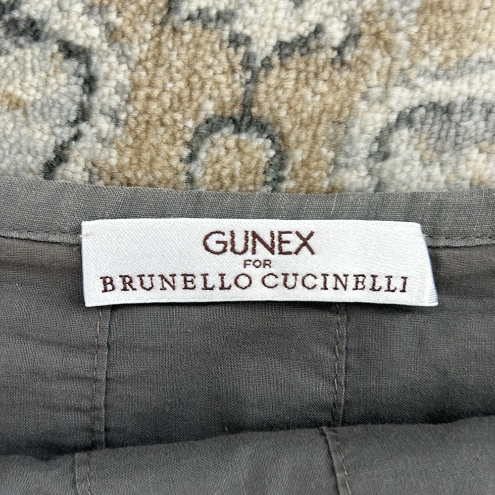 Gunex Brunello Cucinelli Charcoal Ramie Skirt Made in Italy Quiet Luxury Size 6 - Picture 3 of 7